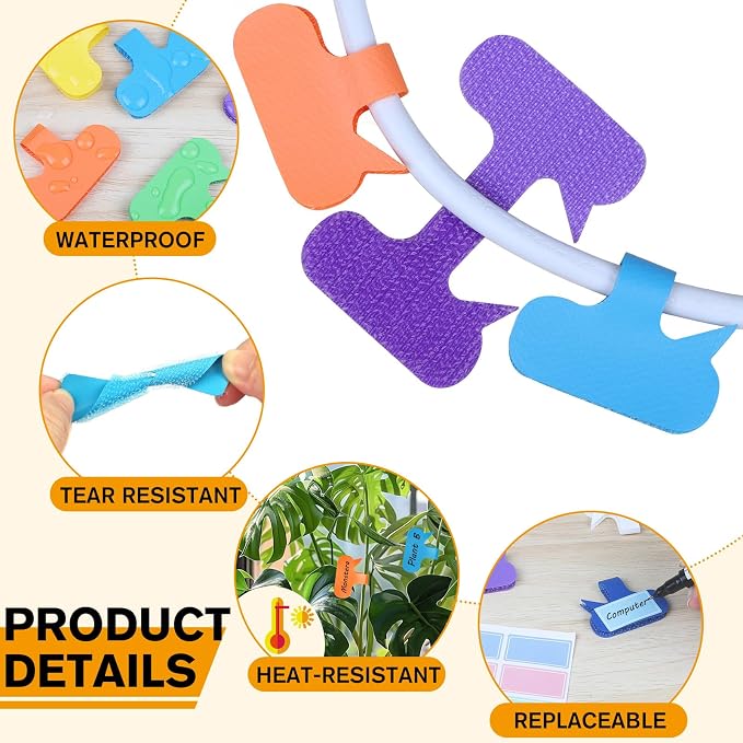 36Pcs Large Cable Cord Labels