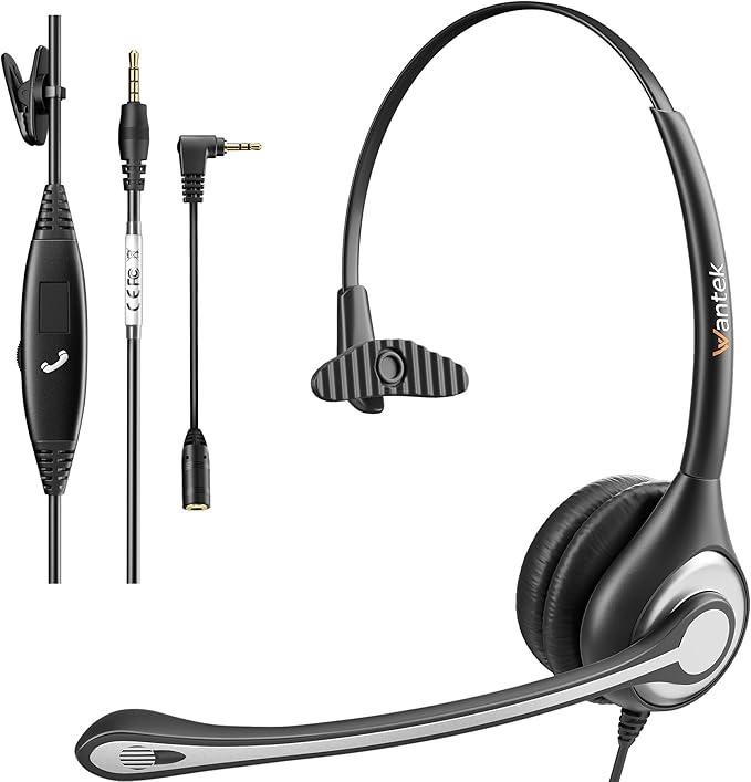 Wantek Cell Phone Headset Mono