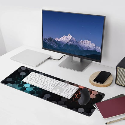 Hexagon Honeycomb Large Mouse Pad, Gaming Keyboard Desk Pad, Extended Mouse Mat