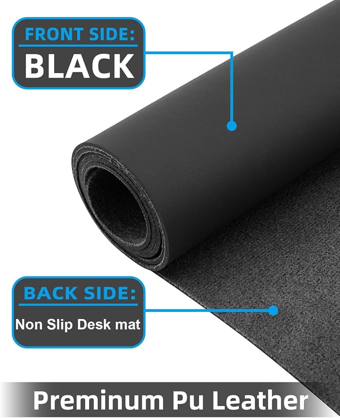 Extra Large Desk mat, Leather Desk Pad Protector, Office Desk Mat, Mouse Pad