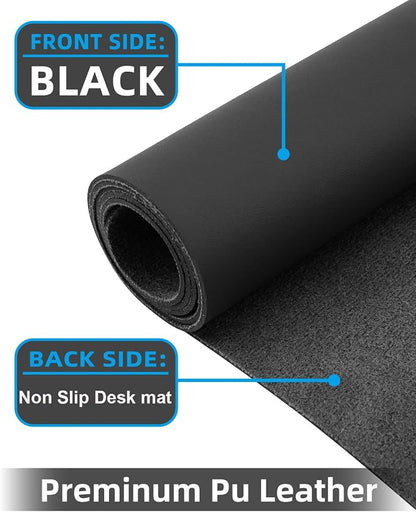 Extra Large Desk mat, Leather Desk Pad Protector, Office Desk Mat, Mouse Pad