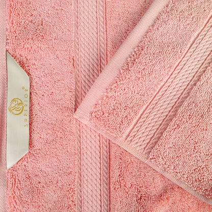 Superior Egyptian Cotton Pile 3 Piece Towel Set, Includes 1 Bath, 1 Hand, 1 Face Towel/Washcloth, Ultra Soft Luxury Towels, Thick Plush Essentials, Guest Bath, Spa, Hotel Bathroom, Tea Rose