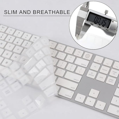 Allinside White Keyboard Cover for 2024 Mac Magic Keyboard