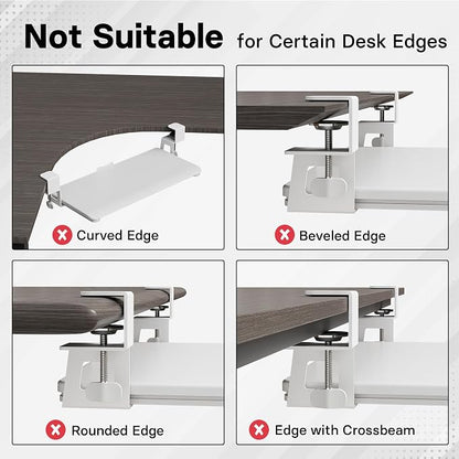 BONTEC KMT01-PJ Under Desk Keyboard Tray, Pull-Out Keyboard & Mouse Platform