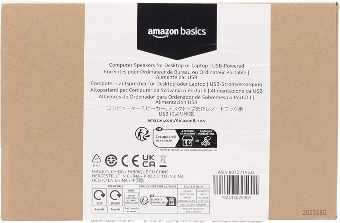 Amazon Basics USB-Powered Computer Speakers