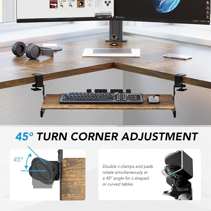 AX WABER Keyboard Tray Under Desk Pull Out