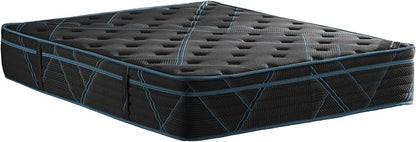 Ottomanson Full 13" Luxury Black vBlue Eurotop Mattress - Inspired by Ancient Egypt - Medium-Firm Memory Foam Comfort - Premium Quilted Cover - Made in USA - Fiberglass-Free - Bed in a Box