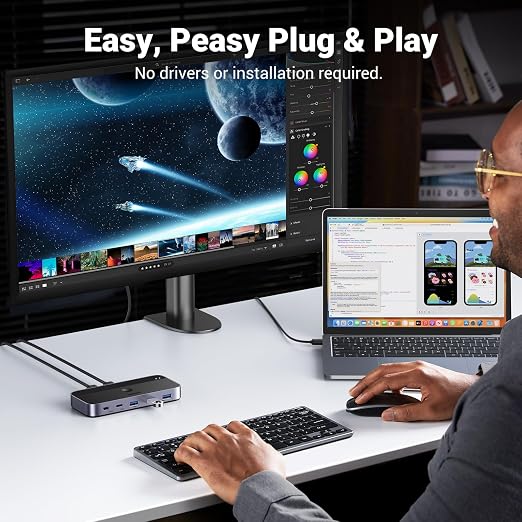 UGREEN USB 3.0 Switch 2 Computers Sharing USB C & A Devices, 4 Port USB