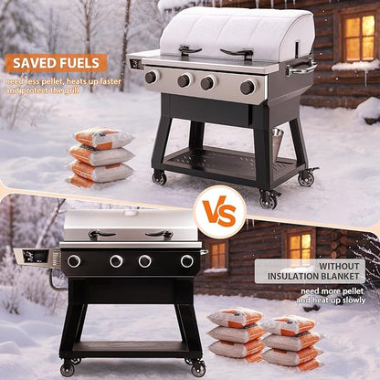 Grill Insulation Blanket for recteq X-Fire Pro 825 Wood Pellet Smoker Grill, Insulated Blanket Replacement for recteq X-Fire Pro 825, Save Heat for Winter Cooking