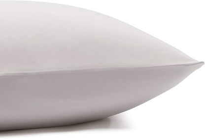 Amazon Basics Lightweight Super Soft, Wrinkle-Free Easy Care Microfiber 4 Piece Bed Sheet Set with 14-Inch Deep Pockets, King, Light Gray, Solid