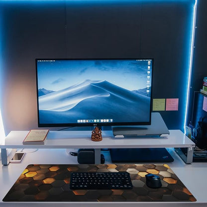 Desk Mat - Golden Honeycomb Technology Large Gaming Mouse Pad