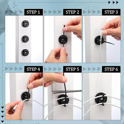 Yookeer 60 Pieces Magnetic Zip Tie Mount Multipurpose Cable Holder Magnets