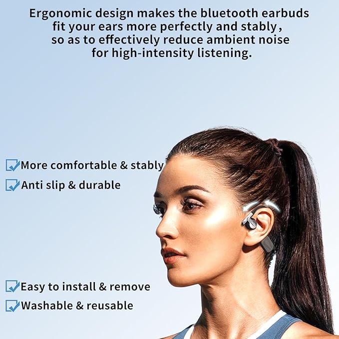 Earbud Tips Ear Bud Tips Soft Anti Slip Washable and Reusable Silicone