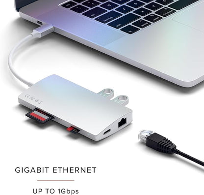 Satechi 8 in 1 USB C Hub Multiport Adapter V2, 4K HDMI, 115W USB C PD Charging