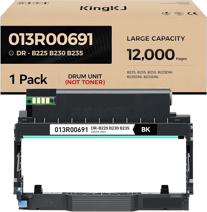 KingKJ 013R00691 B230 B225 B235 Drum Unit Black 1-Pack High-Yield Replacement