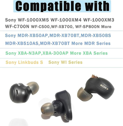 Silicone Replacement Ear Tips for Sony 1000XM5/1000XM4/LinkBuds