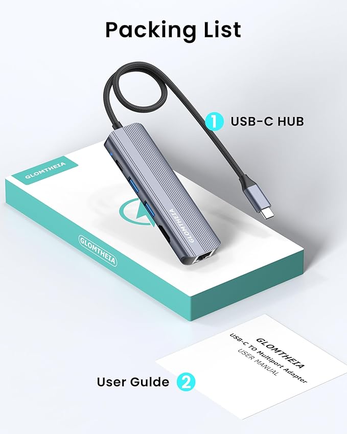 USB C Hub Ethernet HDMI Multiport Adapter