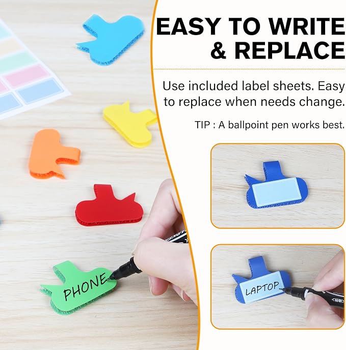 36Pcs Large Cable Cord Labels