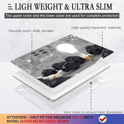 CISSOOK Creative Bulb Case for MacBook Pro 13 Inch 2025-2020 Release A2338