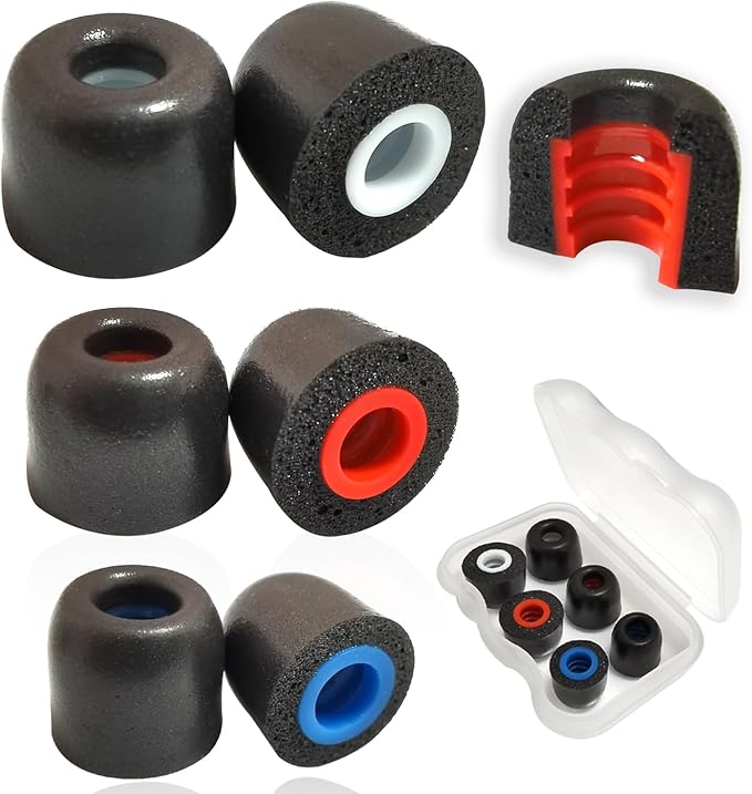 Memory Foam Tips Replacement Ear Tips Fit 5mm-7mm Anti-Slip Isolation Noise