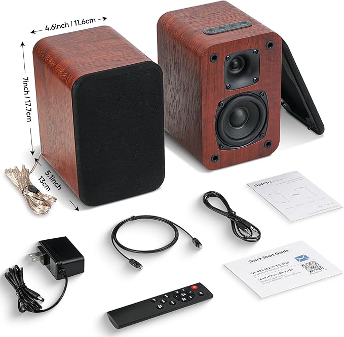 Saiyin Bluetooth Bookshelf Speakers