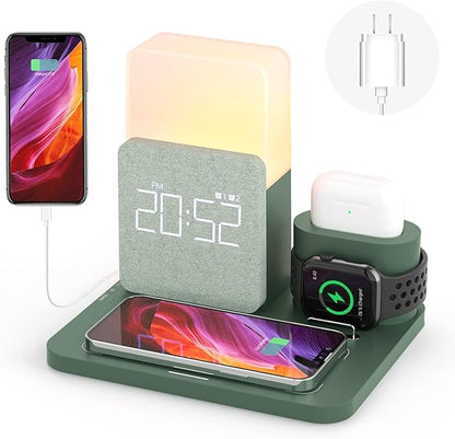 Wireless Charging Station, iPhone 3 in 1 Fast 15W Wireless Charger