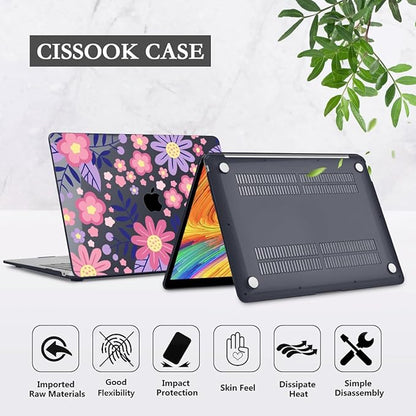 CISSOOK for MacBook Air 13 inch M1 Case 2021 2020 2019 2018, Hard Shell Case