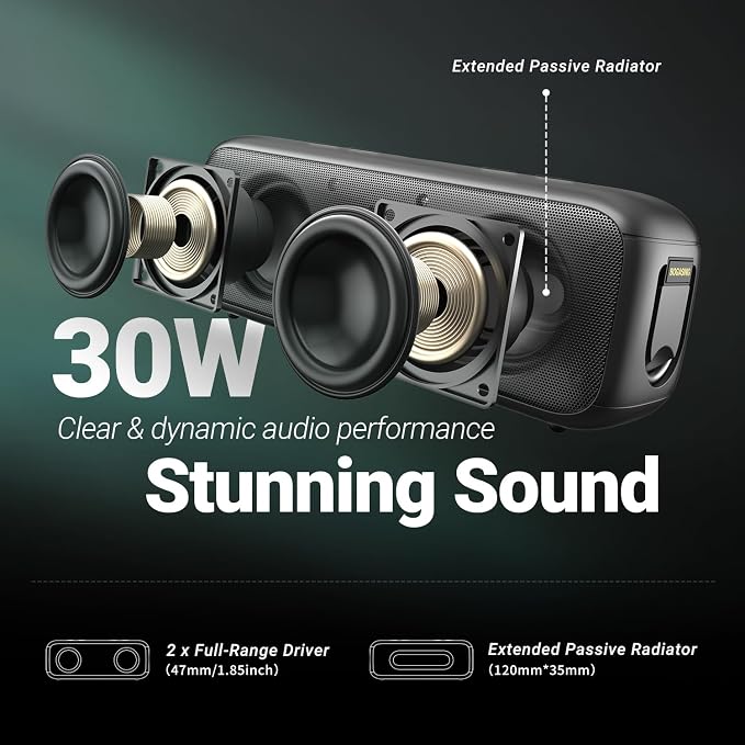 BOGASING G6 Bluetooth Speaker, Portable Wireless Speakers
