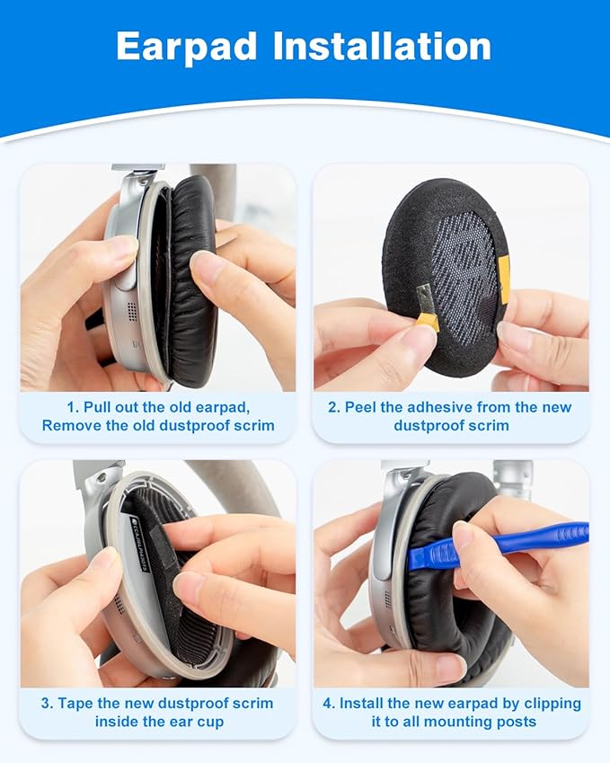 Link Dream Ear Pads for Bose Quiet Comfort 35 Soft Protein Leather Replacement