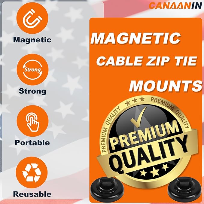 Magnet Zip Tie Mount Magnetic Zip Ties Mount Clips Base Holder Strong