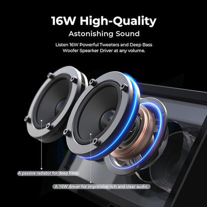 Cassette Portable Bluetooth Speaker, 20W Minimalist Speakers Bluetooth Wireless