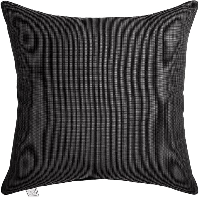 Sherry Kline Island Breeze Indoor/Outdoor Square Filled Pillow, 18"x 18", Black 2 Count