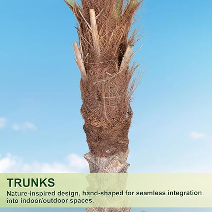 7FT Faux Palm Tree, Artificial Golden Cane Palm Tree Outdoor Indoor, Fake Tree for Home House Office Living Room Yard Patio, 2Pack