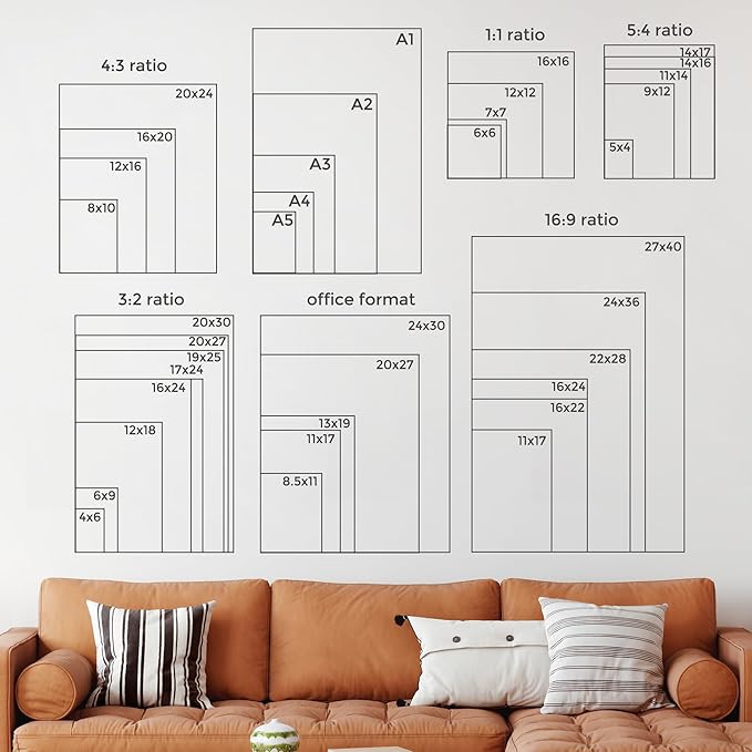 Metal Picture Frame - Gold Aluminum Picture Frames with Real Glass, Wall Mounting Horizontally or Vertically, Simple and Elegant Decor for Wall Gallery Poster Photo 11x6 Frames, Gold