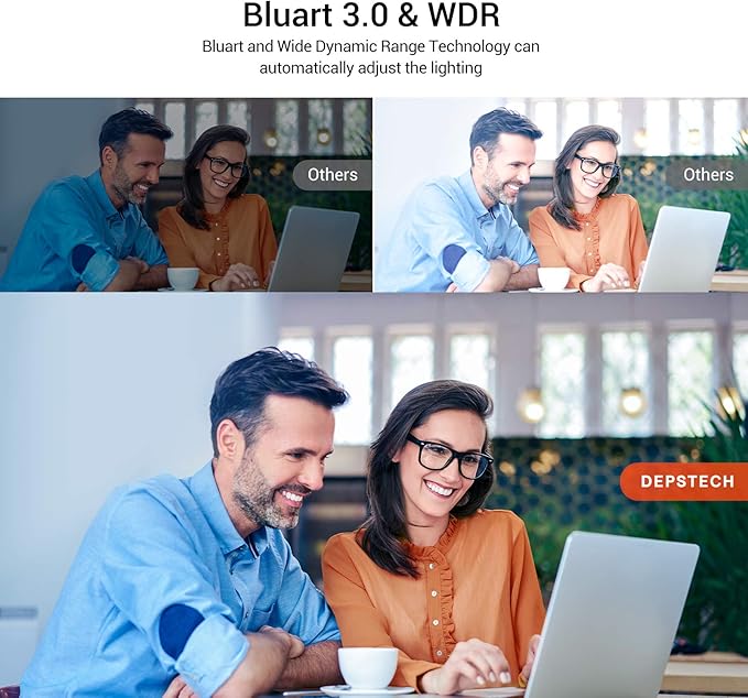 DEPSTECH 4K Webcam, DW49 HD 8MP Equipped