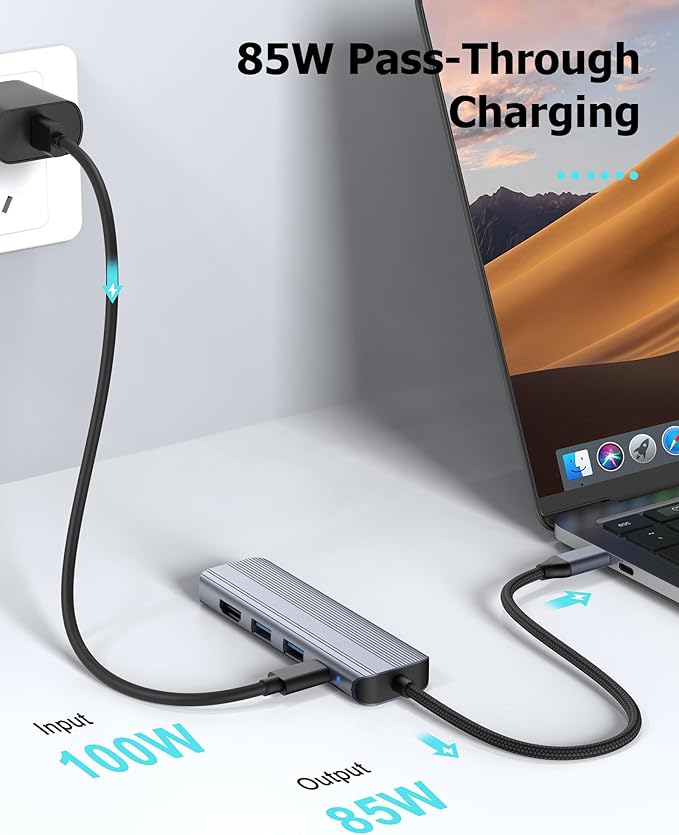 USB C Hub Ethernet HDMI Multiport Adapter