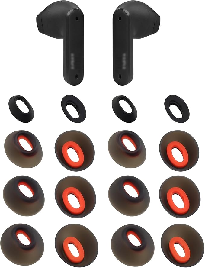 Replacement Silicone Ear Tips for JBL Tune Flex Wireless Earbuds, 8 Pairs