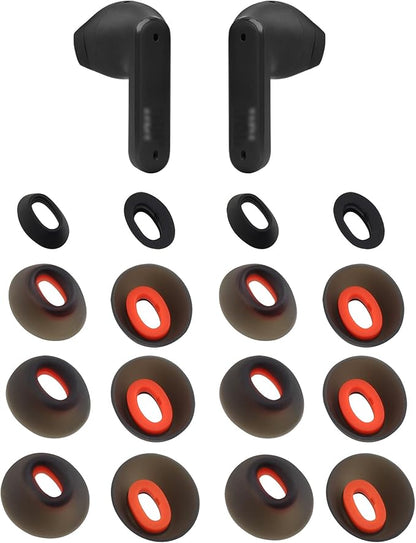 Replacement Silicone Ear Tips for JBL Tune Flex Wireless Earbuds, 8 Pairs