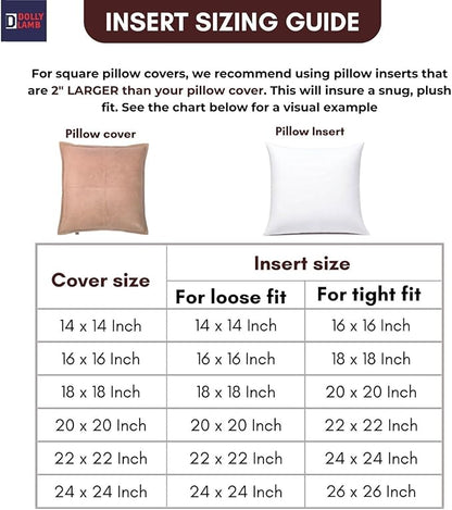 D DOLLY LAMB Lambskin Leather Pillow Cover - Sofa Cushion Case - Decorative Throw Covers for Living Room & Bedroom, 22x22 Inches - Camel Antique Plain