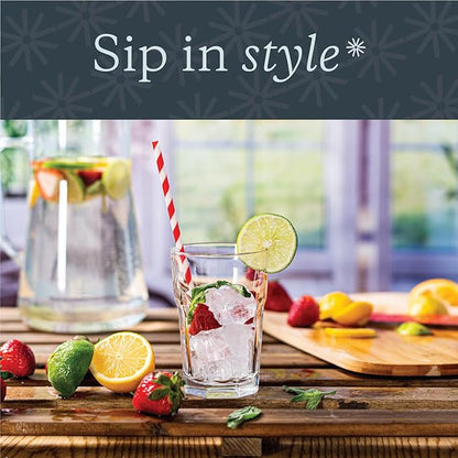 Vikko Drinking Glasses, 11.5 Ounce Glass Cups, Durable Glasses Drinking Set of 12, Stackable Water Glasses, Highball Glasses, Heavy Base Tumblers & Water Glasses, Dishwasher Safe Cups for Kitchen