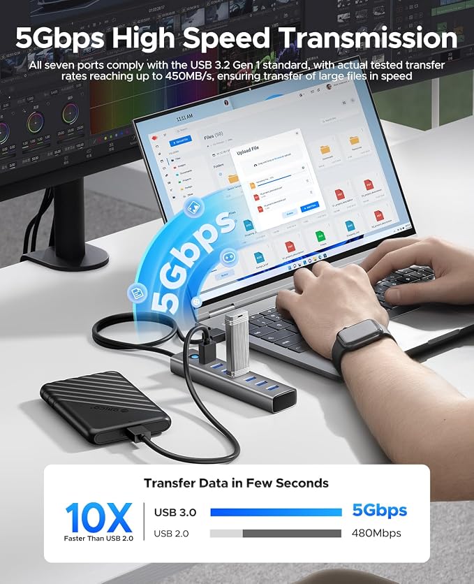ORICO Aluminum 7-Port USB Hub