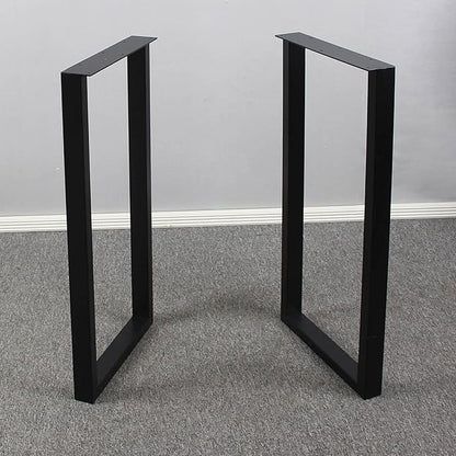 MBQQ Rustic Decor Rectangle Table Legs, 35" H x 15" W, Heavy Duty Metal, Dining & Desk, Industrial Modern, DIY Bench Legs
