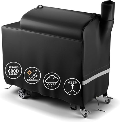 Grill Cover for recteq Flagship 1100, RT-1250, RT-700 & RT-680 | Heavy Duty Waterproof & Windproof | 600D Oxford Fabric with Reflective Strips 56x30x47 Inches