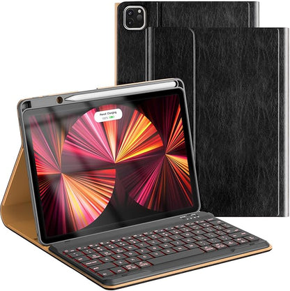 Leather Keyboard Case for iPad Air 5th 4th Generation 10.9 inch Pro 11