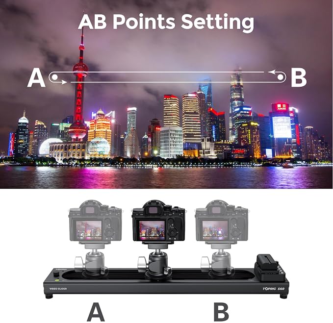 Accsoon Toprig S60 Motorized Camera Slider App Wireless Control Carbon Fiber