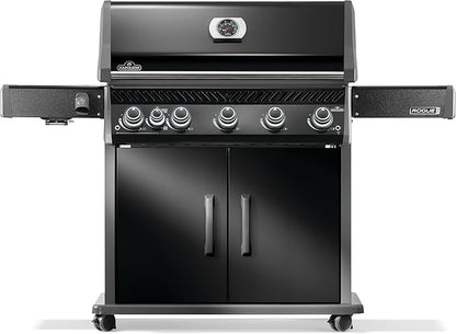 Napoleon Rogue PRO 625 Natural Gas Grill with Infrared Side Burner, Black, Durable 6-Burner Cooking Power