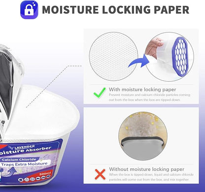 Vacplus Moisture Absorbers 6 Pack, 10.5 Oz Portable Humidity Absorber Boxes