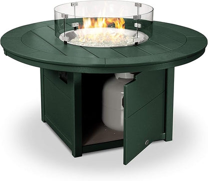 POLYWOOD® Round 48" Fire Pit Table in Green