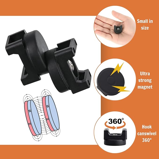 15Pcs Magnetic Cable Clips Zip Tie Mount Base, Cable Ties Holder, Electrical