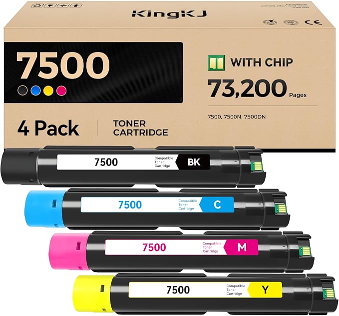 Phaser 7500 High Capacity Toner Cartridge Set 4-Pack Replacement